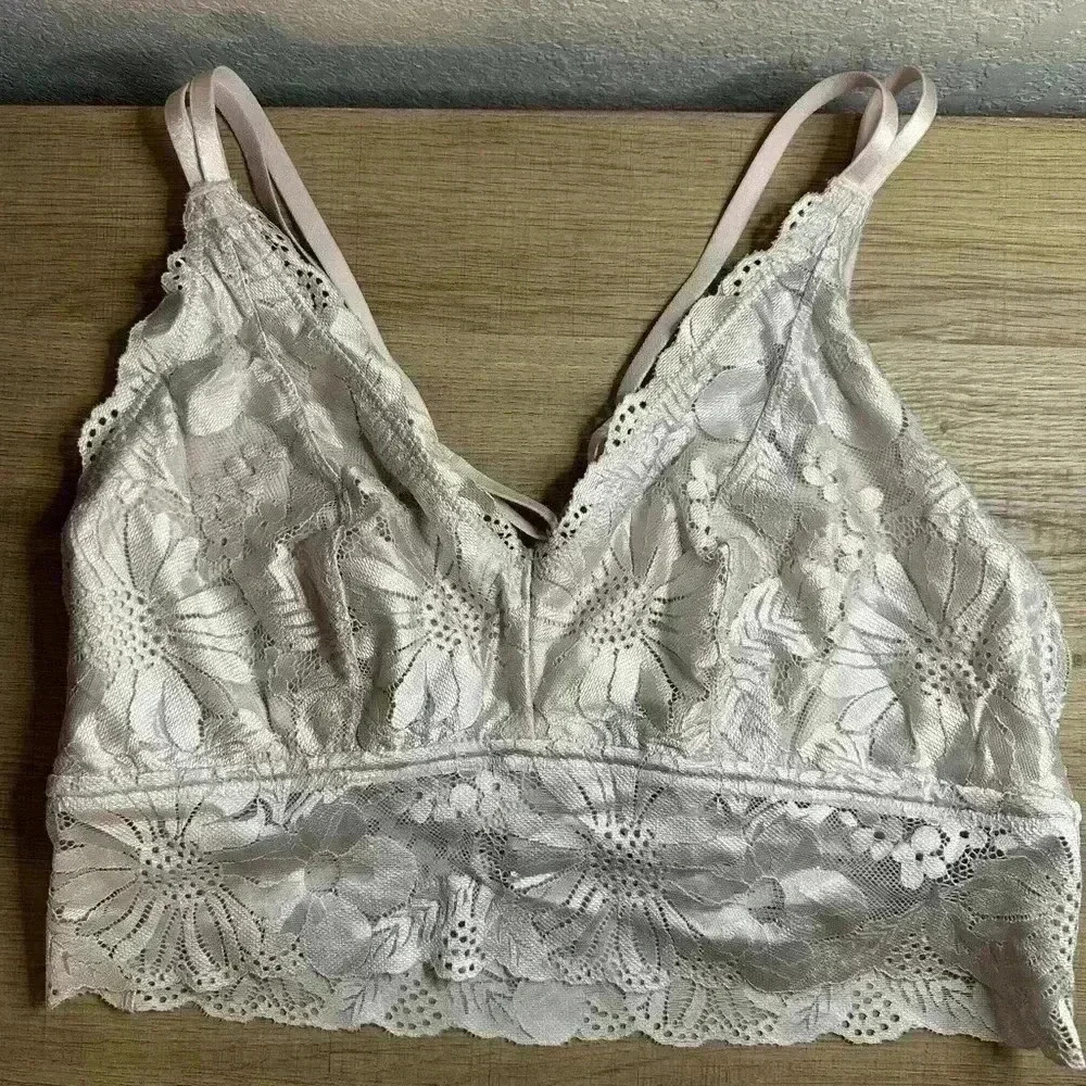 Aerie lace bralette light pink sz XL
